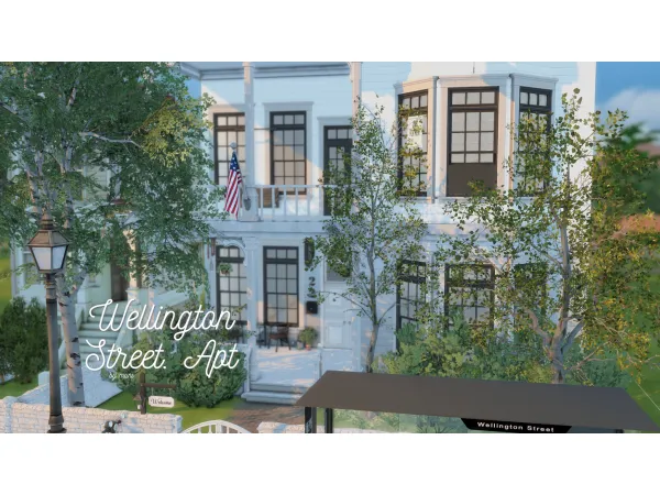 Maxis Match Wellington Street Apartments w Salon by simsfinds - The Sims 4 Custom Content