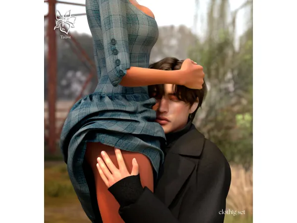 Alpha VICTORIAN ERA DRESS COLLAB by Taüve - The Sims 4 Custom Content