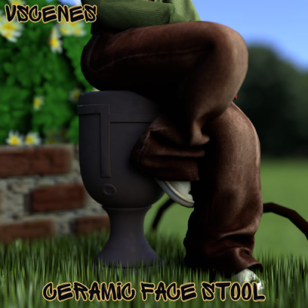 Mix Ceramic Face Stool [Blender Mesh] by simsfinds - The Sims 4 Custom Content