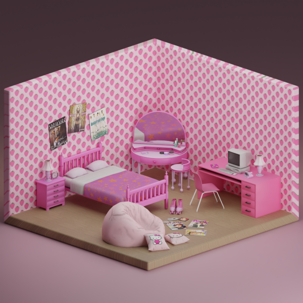 Mix 2000s Craze Sims 4 Y2K Bedroom by simsfinds - The Sims 4 Custom Content