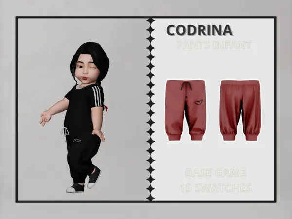 Alpha Codrina Pants Infant by clarity-sims - The Sims 4 Custom Content