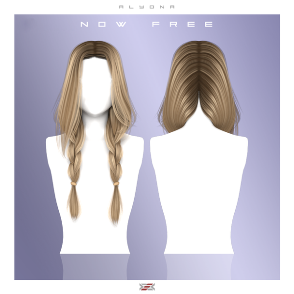 Alpha Alyona hairstyle by lexel - The Sims 4 Custom Content