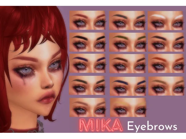 Mix Cemelss Mika Eyebrows by simsfinds - The Sims 4 Custom Content