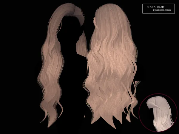 Alpha Holt Hair by phoenixsims4 - The Sims 4 Custom Content