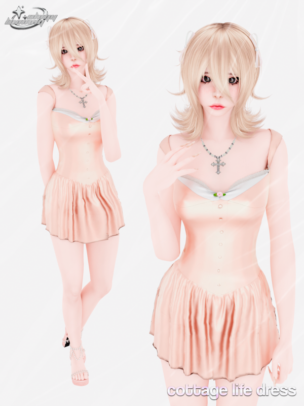 Alpha COTTAGE LIFE DRESS by ohmybunnny2 - The Sims 4 Custom Content