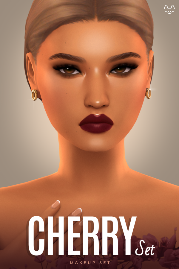 Maxis Match Cherry Makeup Set by simsfinds - The Sims 4 Custom Content