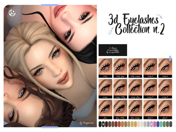 Maxis Match 3D Eyelashes nº2 Update by luxysims - The Sims 4 Custom Content
