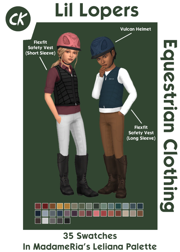 Maxis Match L'il Lopers Equestrian Clothing Part Two by simsfinds - The Sims 4 Custom Content