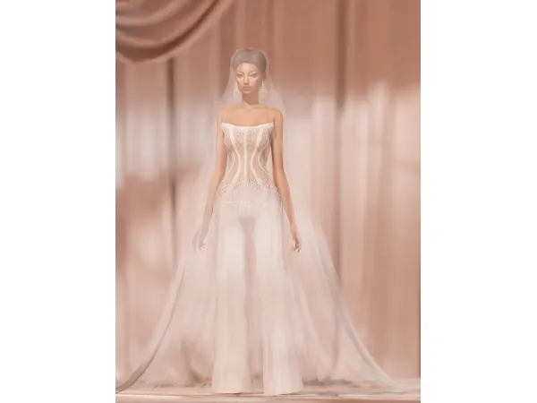 Alpha JUMPSUIT SETEMBRO BRIDAL 2024 by Mably Store - The Sims 4 Custom Content