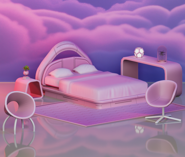 Maxis Match Cyber Pink Bedroom Set by simsfinds - The Sims 4 Custom Content