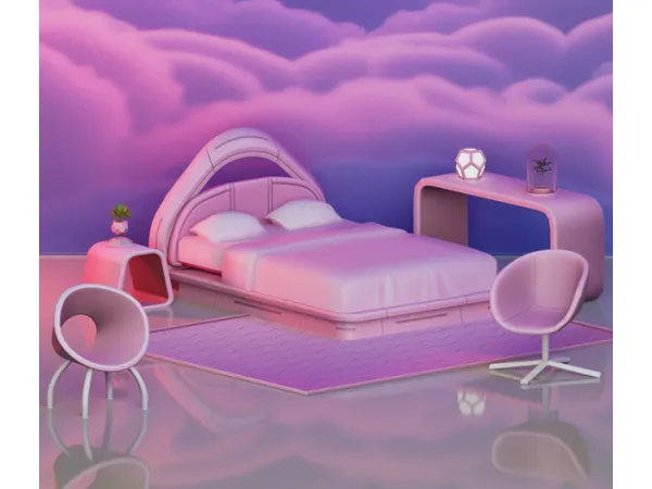 Maxis Match Cyber Pink Bedroom Set by SnootySims - The Sims 4 Custom Content