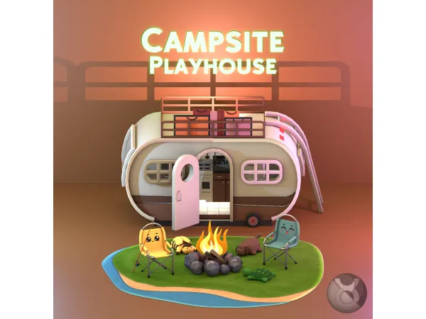 Maxis Match Campsite Playhouse by Taurus Design - The Sims 4 Custom Content