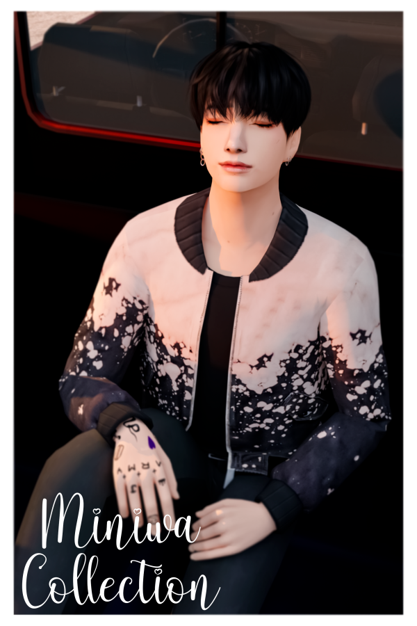 Maxis Match BTS DYE FLIGHT JACKET by simsfinds - The Sims 4 Custom Content