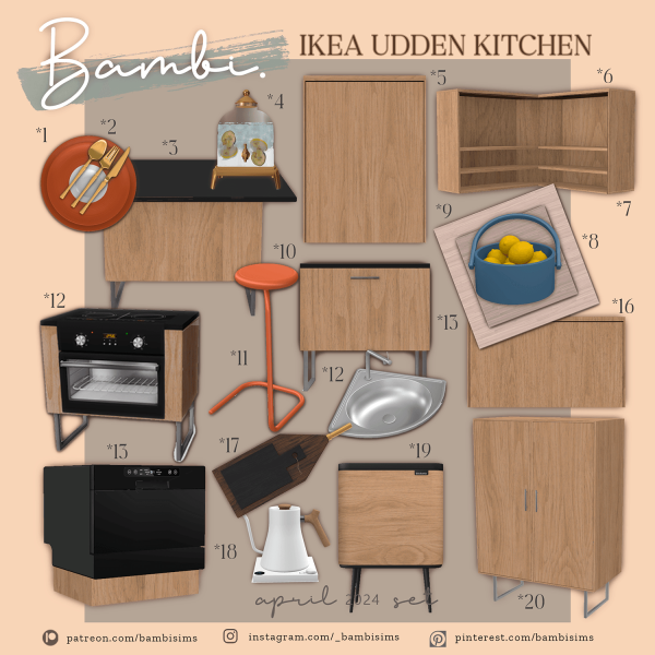 Alpha Ikea udden kitchen by bambisims - The Sims 4 Custom Content