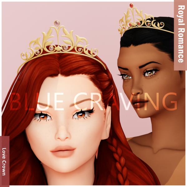 Mix Blue Craving Royal Love Crown by bluecraving - The Sims 4 Custom Content
