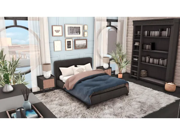 Alpha Suina Bedroom by simsfinds - The Sims 4 Custom Content