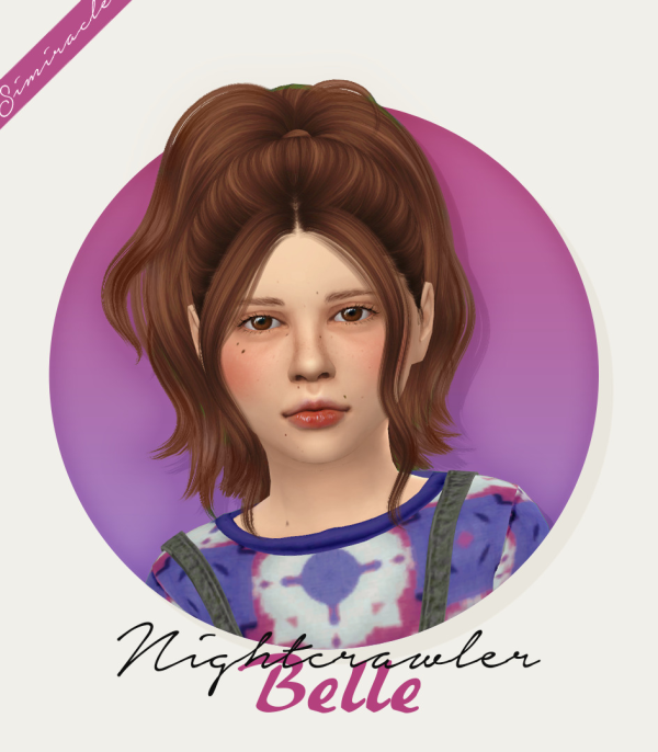 Alpha Nightcrawler Belle Kids Version by simsfinds - The Sims 4 Custom Content