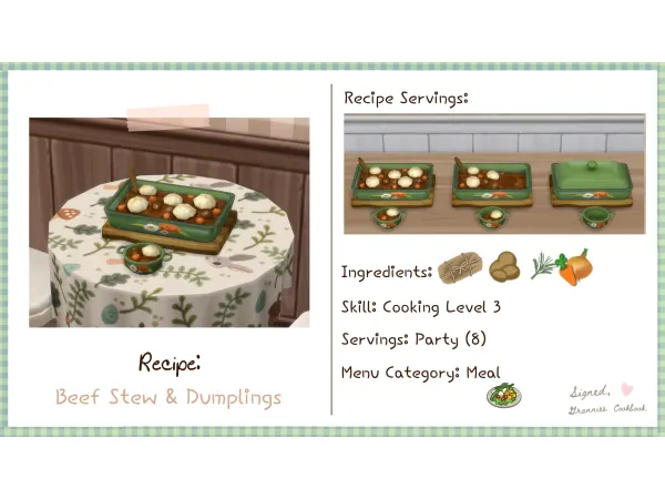 Maxis Match Beef Stew Dumplings by simsfinds - The Sims 4 Custom Content