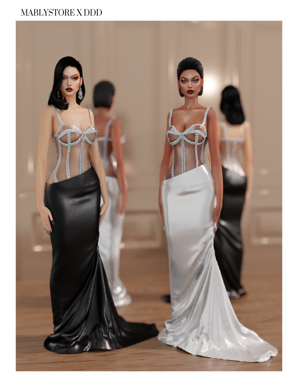Alpha DDD GOWN by simsfinds - The Sims 4 Custom Content