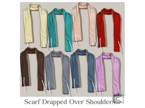 Alpha Male Scarf (ACCESSORY Category) cool_content_star - The Sims 4 Custom Content