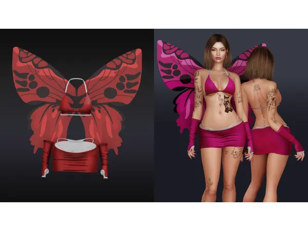 Alpha Sexy Butterfly by modcollective - The Sims 4 Custom Content