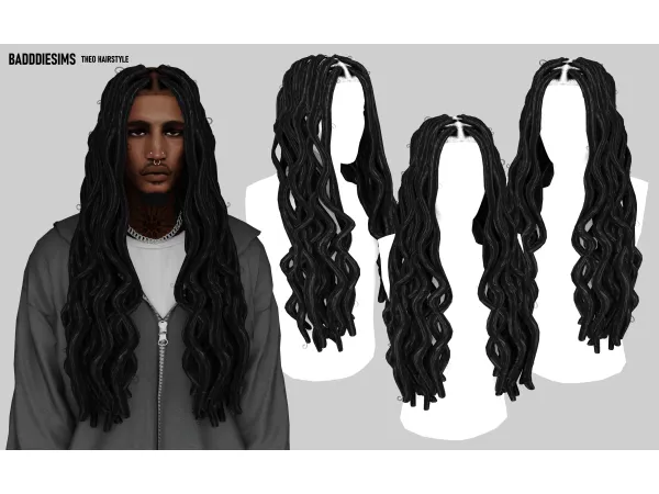 Alpha THEO HAIRSTYLE by BadddieSims - The Sims 4 Custom Content