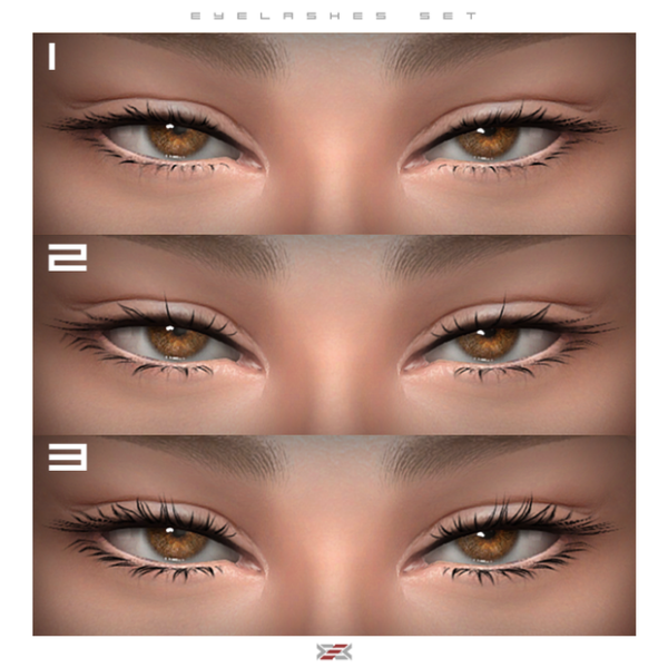 Alpha 3D eyelashes set by lexel - The Sims 4 Custom Content