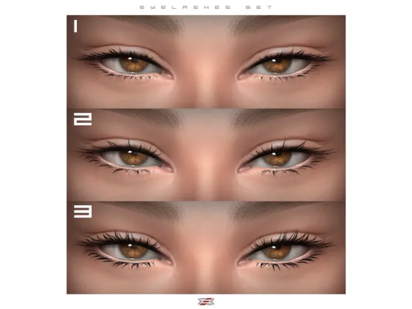 Alpha 3D eyelashes set by lexel - The Sims 4 Custom Content