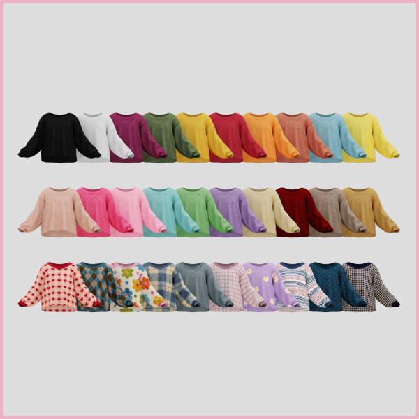 Maxis Match Lily Sweater by simsfinds - The Sims 4 Custom Content