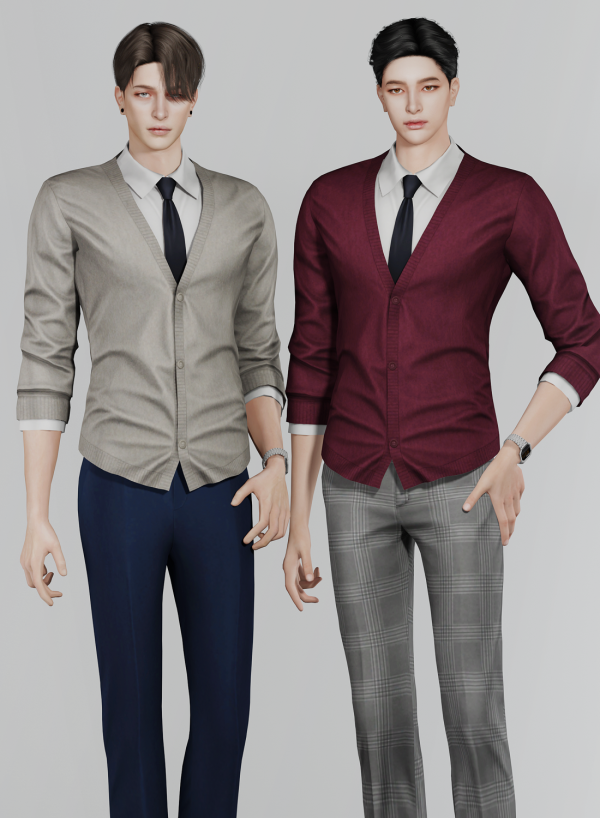 Alpha Cardigan 06 by simsfinds - The Sims 4 Custom Content