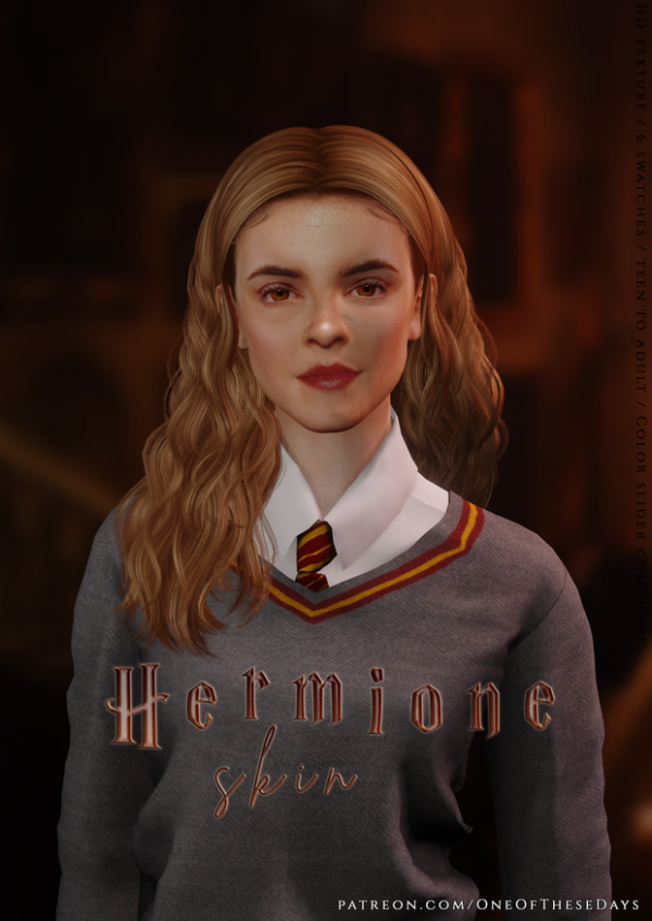 Alpha Hermione SKIN TRAY FILES by oneofthesedays - The Sims 4 Custom Content