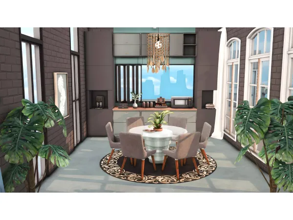Maxis Match Fresha Dining Room by simsfinds - The Sims 4 Custom Content