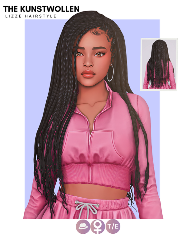 Maxis Match Lizze hairstyle by simsfinds - The Sims 4 Custom Content