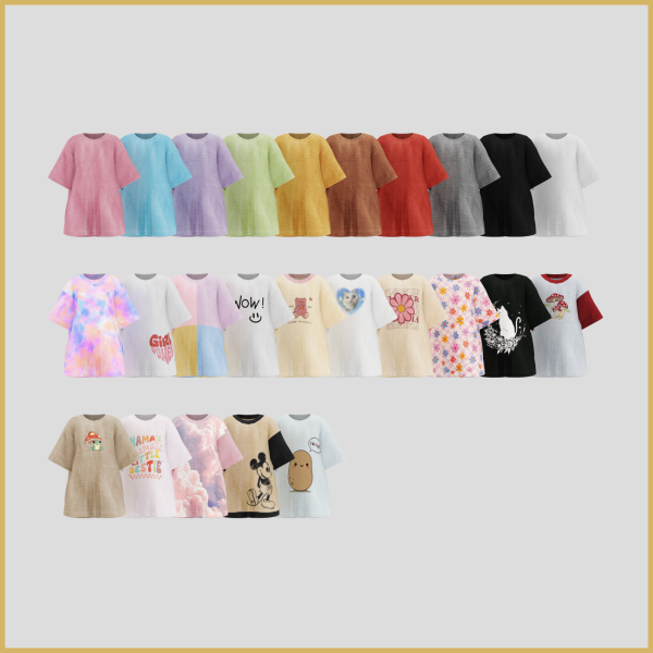 Maxis Match Saya T Shirt by simsfinds - The Sims 4 Custom Content