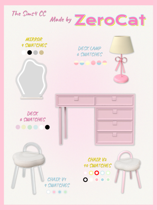 Maxis Match Vanity Set by simsfinds - The Sims 4 Custom Content