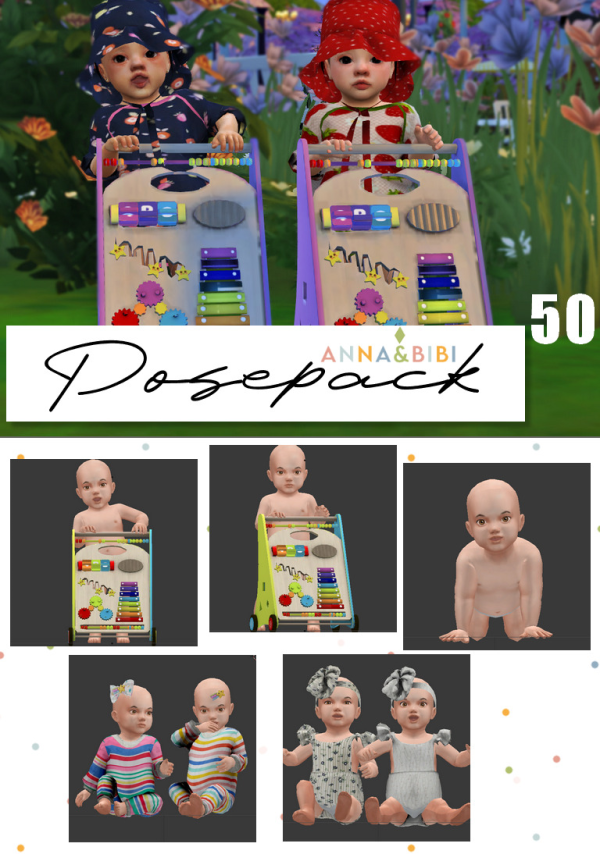 Mix Posepack_050 AnnaBibi by simsfinds - The Sims 4 Custom Content