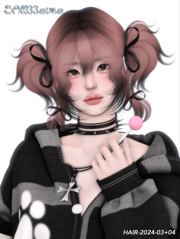 Alpha 333Hair 2024 0304 by simsfinds - The Sims 4 Custom Content