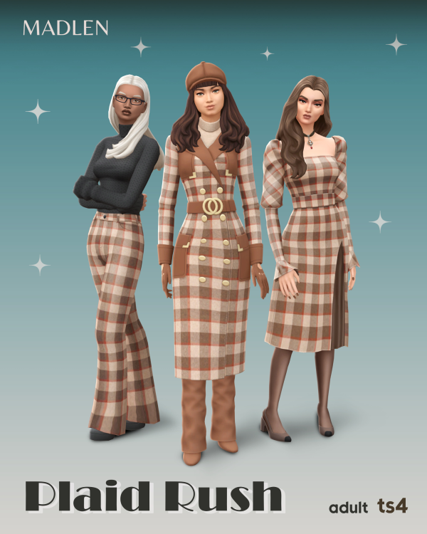 Maxis Match Plaid Rush by simsfinds - The Sims 4 Custom Content