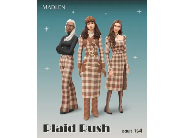 Maxis Match Plaid Rush by Madlen - The Sims 4 Custom Content