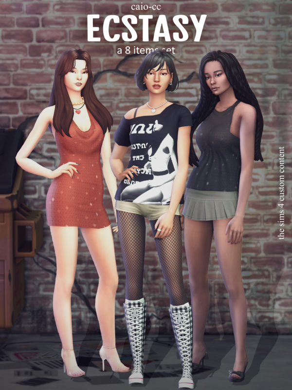 Mix Ecstasy A 8 items set by simsfinds - The Sims 4 Custom Content