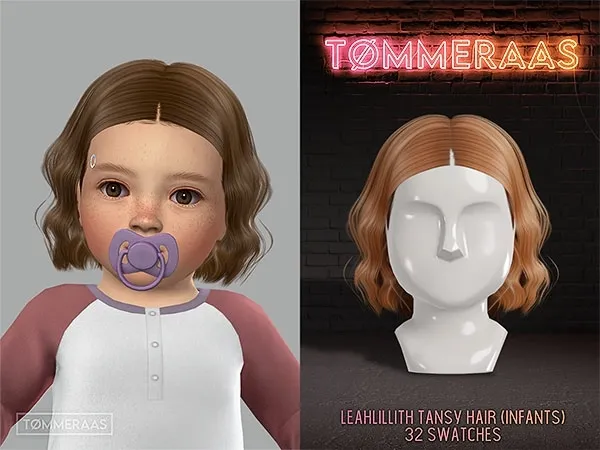 Alpha TØMMERAAS LeahLillith Tansy Hair for Infants (71) by tommeraas - The Sims 4 Custom Content