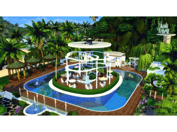 Maxis Match Breath Beach Cafe ( No ) by syloesy - The Sims 4 Custom Content