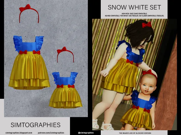 Alpha Snow White Set by simtographies - The Sims 4 Custom Content