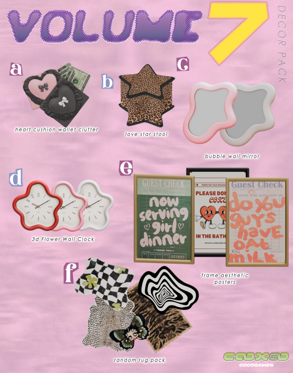 Mix Decor Pack Vol 7 by simsfinds - The Sims 4 Custom Content