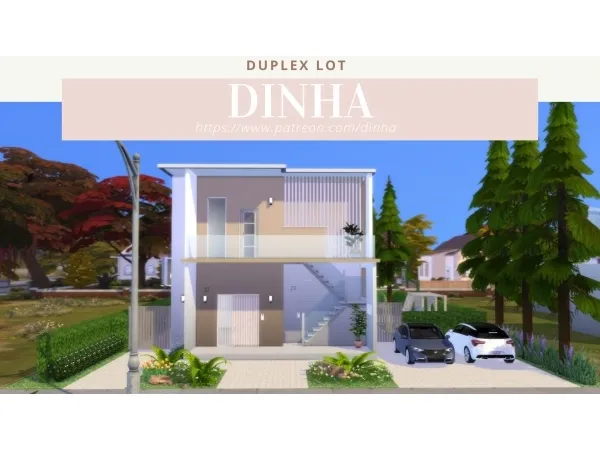 Alpha DUPLEX LOT DOWNLOAD CREATORS by dinhagamer - The Sims 4 Custom Content