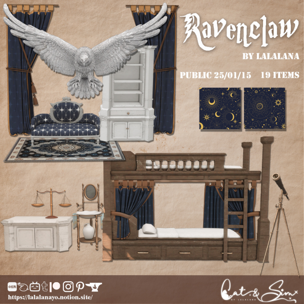 Alpha [LANA] The Magic WorldRavenclaw PART by simsfinds - The Sims 4 Custom Content