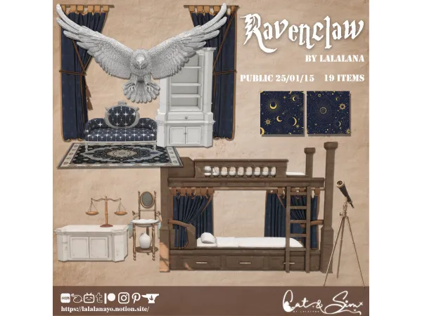 Alpha [LANA] The Magic WorldRavenclaw PART - The Sims 4 Custom Content