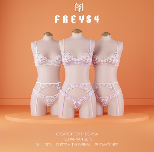 Alpha FR_Hannah Sets by freys4 - The Sims 4 Custom Content