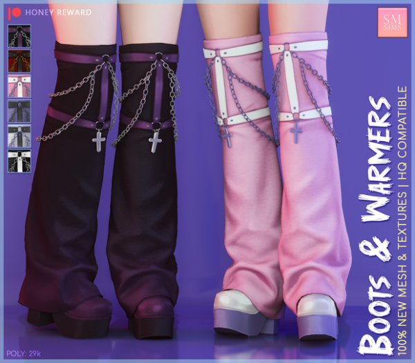 Mix HONEY Boots Warmers by simsfinds - The Sims 4 Custom Content
