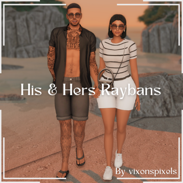 Maxis Match His Hers Rayban Sunglasses by simsfinds - The Sims 4 Custom Content